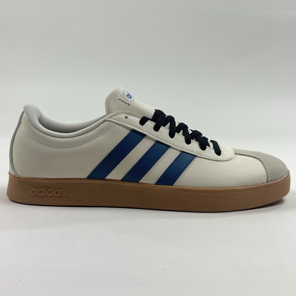 Adidas VL Court Base Mens White Blue Shoes Sneakers Athletic Casual Low IH6741